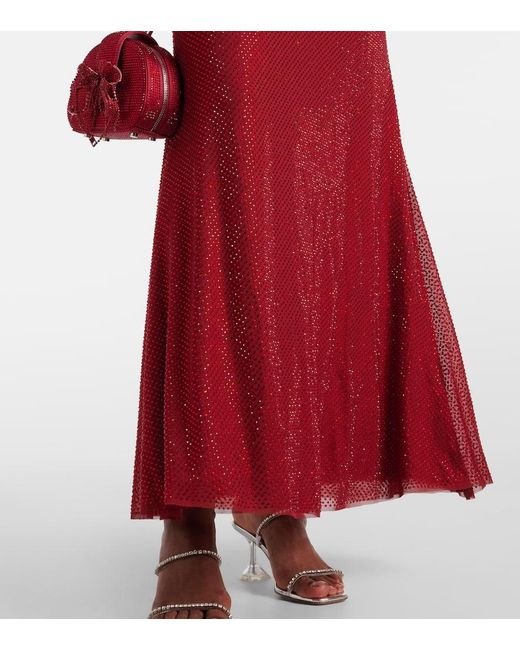 Robe Longue A Ornements Self-Portrait en coloris Red