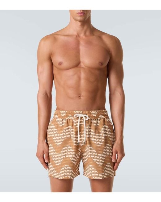 Frescobol Carioca Natural Rio Printed Swim Trunks for men