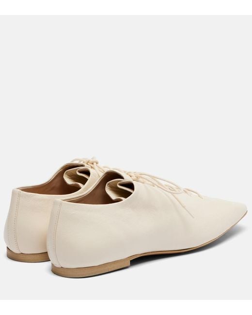 Lemaire Natural Souris Leather Derby Shoes