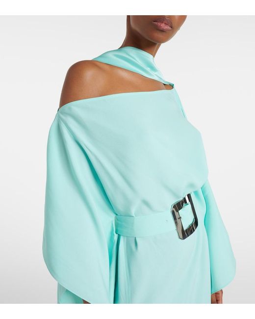 ‎Taller Marmo Blue Taylor Crepe Cady Kaftan