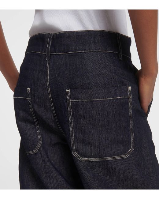 Max Mara Black Amerigo Mid-rise Wide-leg Jeans