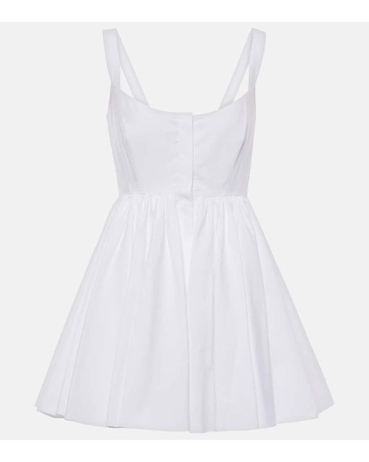 Alaïa White Cotton Poplin Skater Dress