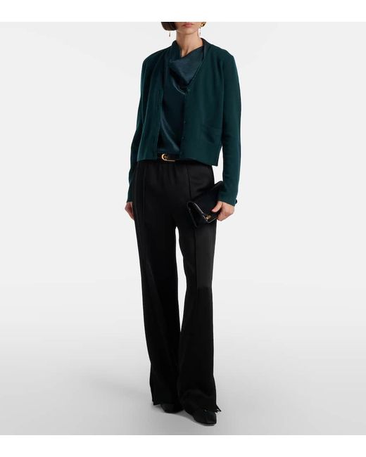 Cardigan En Laine Et Cachemire Melange Vince en coloris Green