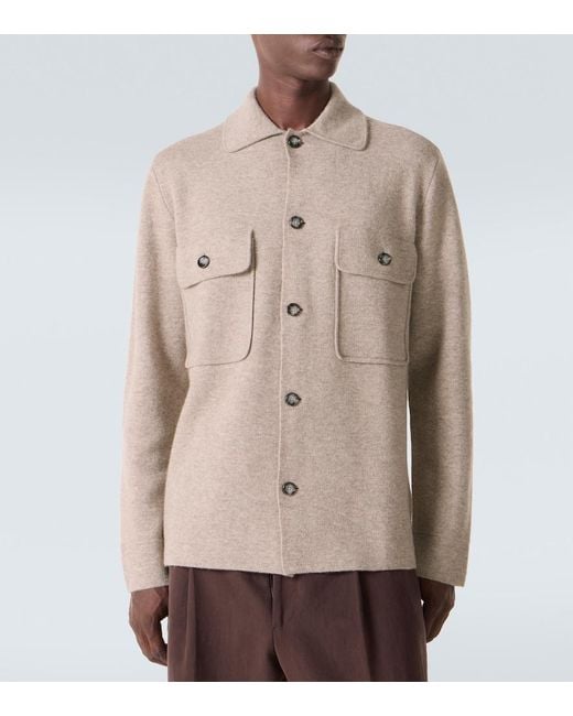 Allude Natural Wool And Cashmere Overshirt for men