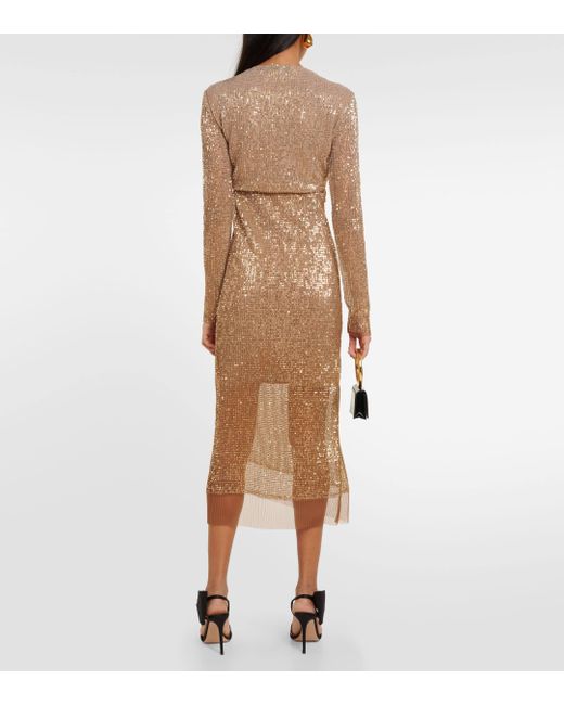 Dorothee Schumacher Natural Shimmering Dreams Sequined Midi Dress
