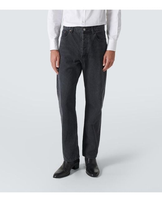 Saint Laurent Gray Straight Jeans for men