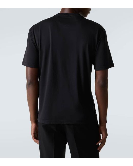 Prada T-Shirt Aus Baumwoll-Jersey in Black für Herren
