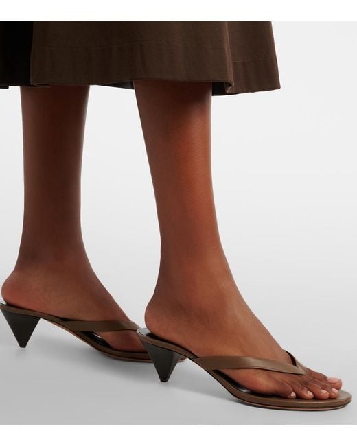 Jude Brown Rooty Leather Thong Sandals