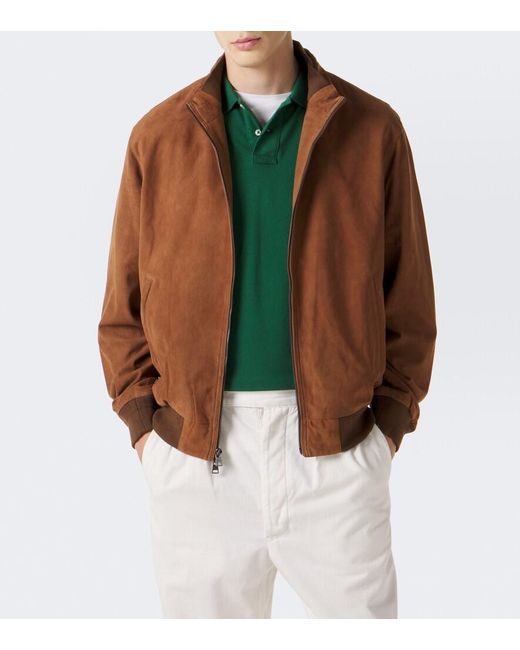 Polo Ralph Lauren Brown Suede Blouson Jacket for men