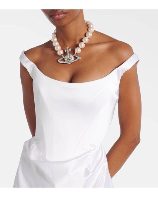 Vivienne Westwood White Bridal Robe Nova Camille Aus Satin