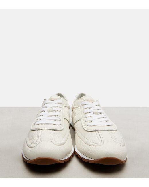 Brunello Cucinelli White Leather Sneakers