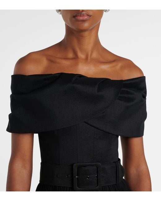 Rebecca Vallance Black Emelie Midi Dress