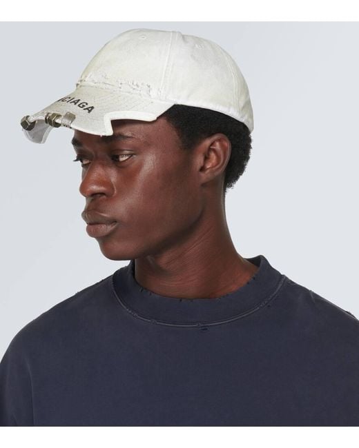 Cappello da baseball con logo di Balenciaga in White da Uomo