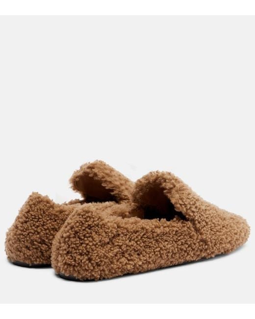 Le Monde Beryl Brown Orlando Shearling Slip-On Shoes