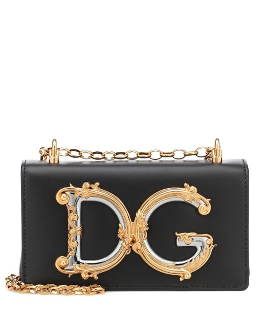 Dolce & Gabbana Dg Girls Small Leather Shoulder Bag in Black | Lyst Canada
