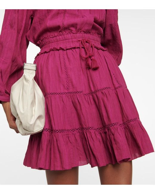 Isabel Marant Purple Lioline Cotton-blend Miniskirt