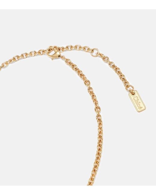 Chloé Metallic Chateau Treasures Pendant Necklace