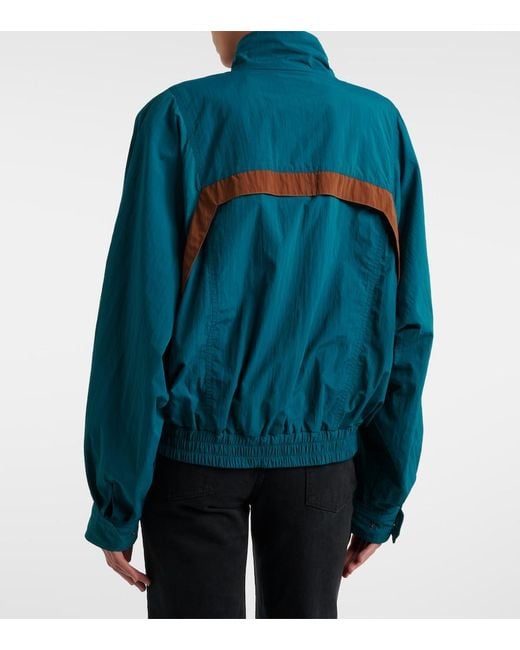 Saint Laurent Blue Cassandre Technical Faille Jacket