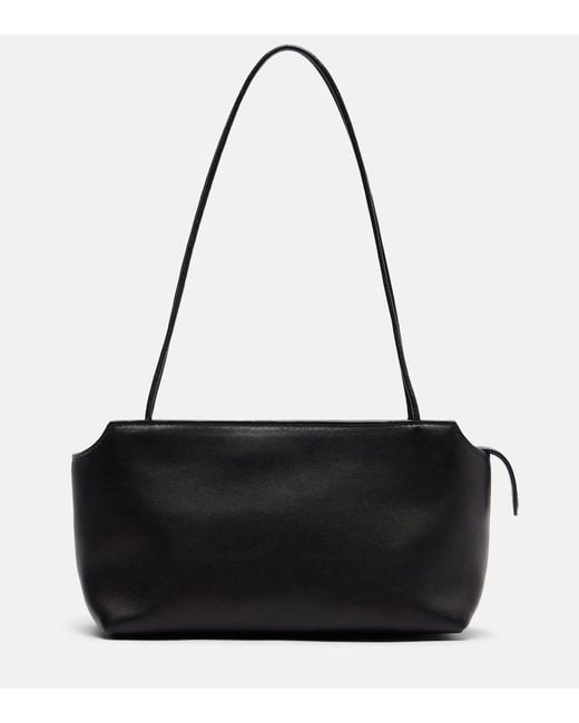 The Row Black Terrasse To-Go Leather Shoulder Bag