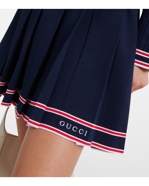 Gucci Blue Pleated Tennis Skirt