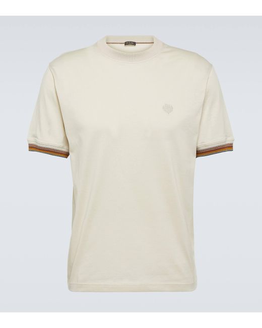 Loro Piana White Cotton Jersey T-shirt for men