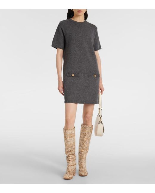 Gianvito Rossi Natural Boucle Knee-High Boots