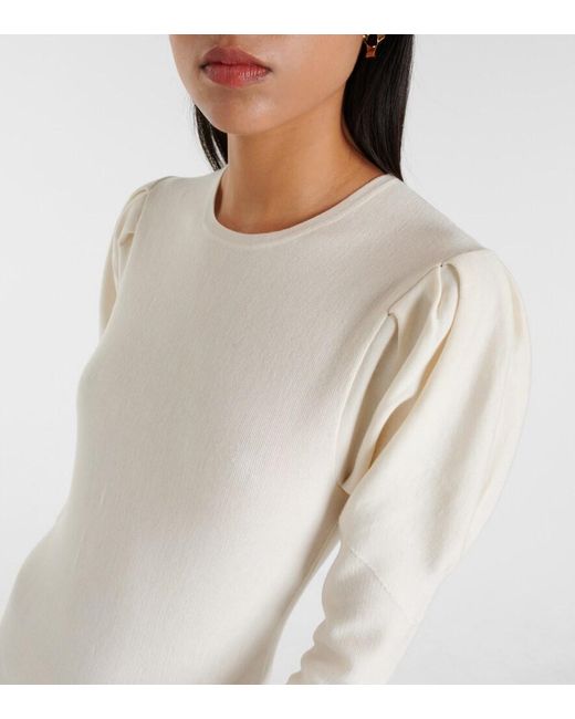 Gabriela Hearst Natural Hannah Wool And Cashmere Midi Dress