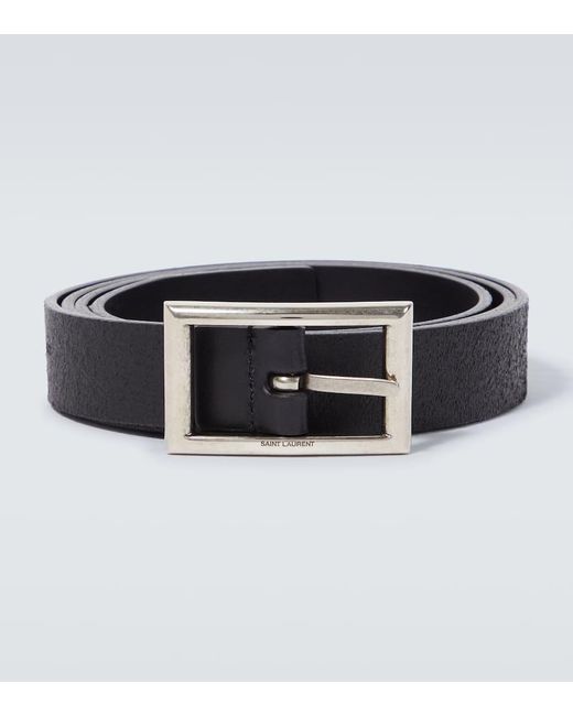 Cinturon De Piel Saint Laurent de hombre de color Black