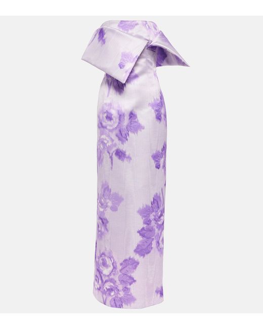 Emilia Wickstead Purple Avani Floral Gown