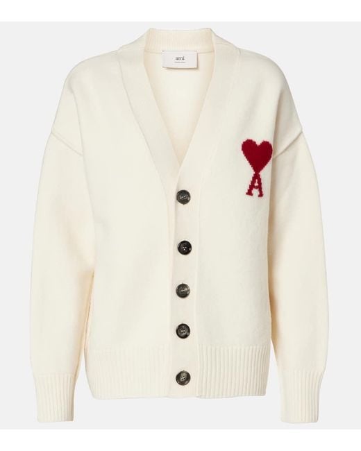 AMI Natural Cardigan Ami De Cour Aus Schurwolle