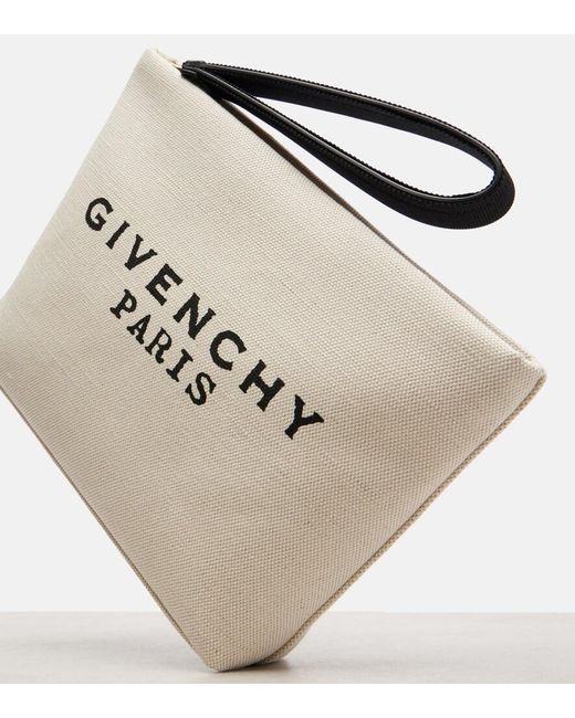 Givenchy Natural Logo Canvas Pouch