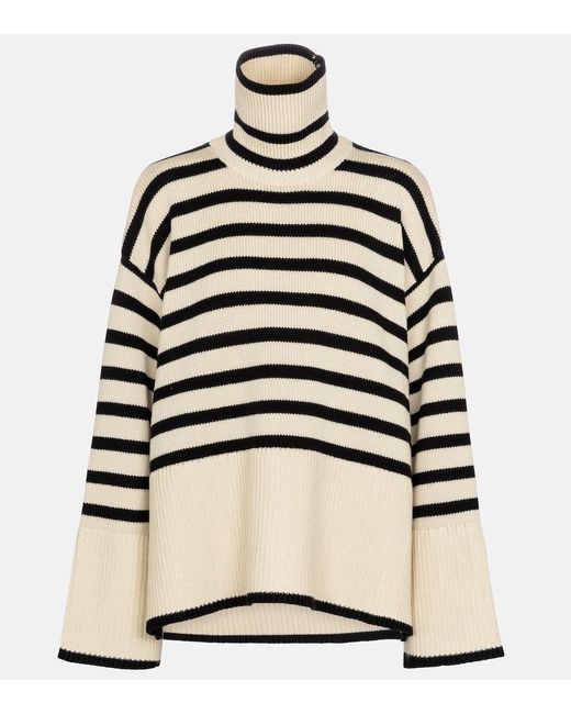 Col Roulé À Rayures Totême  en coloris Natural