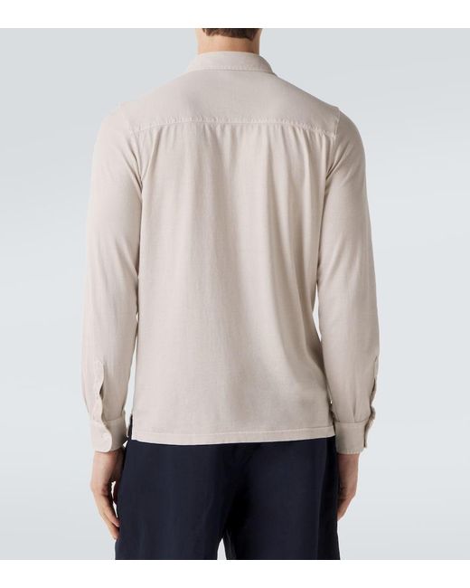 Fedeli Natural Cotton Jersey Shirt for men