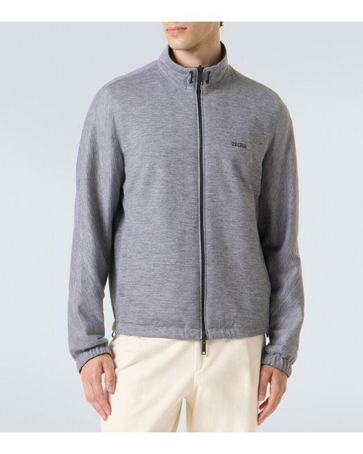 Zegna Blue Brezza Reversible Jacket for men