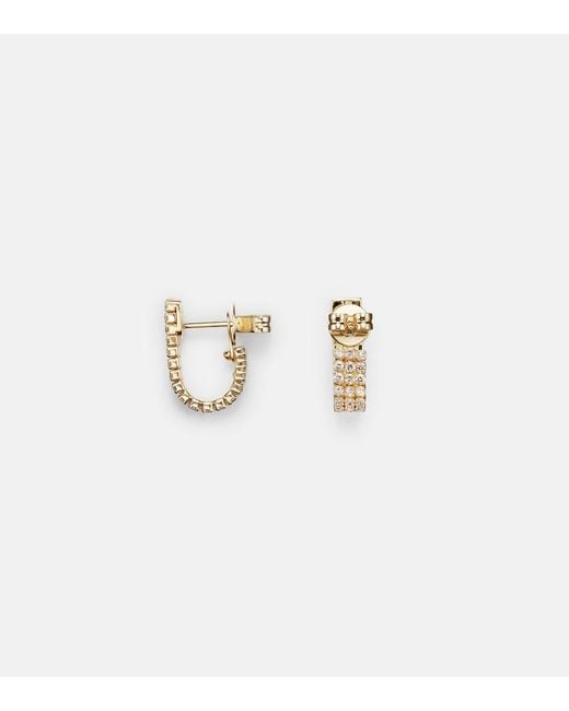 SHAY White 18Kt Hoop Earrings With Diamonds