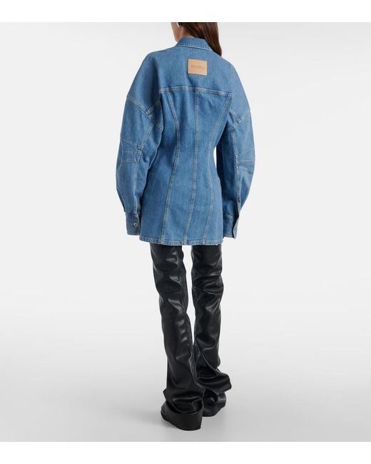 The Attico Blue Denim Minidress