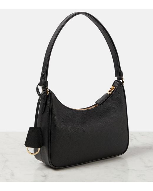 Prada Black Re-Edition Mini Leather Shoulder Bag