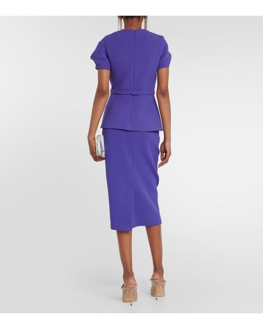 Safiyaa Blue Cassiopeia Crepe Top