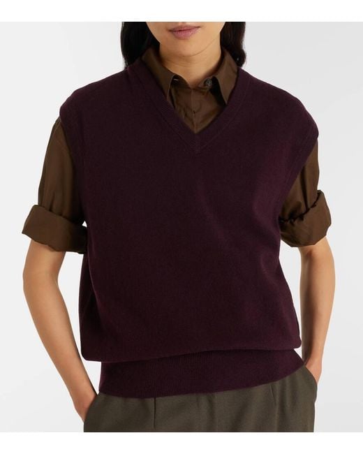 Extreme Cashmere Red N°243 Spencer Cashmere-Blend Sweater Vest