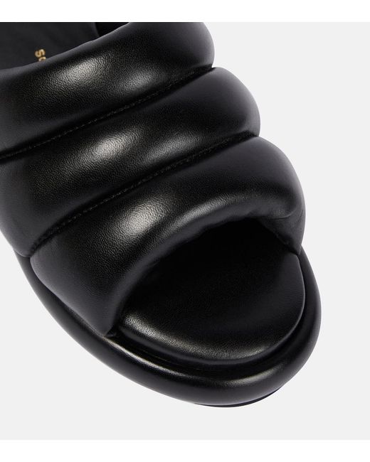 Proenza Schouler Black Padded Leather Slides