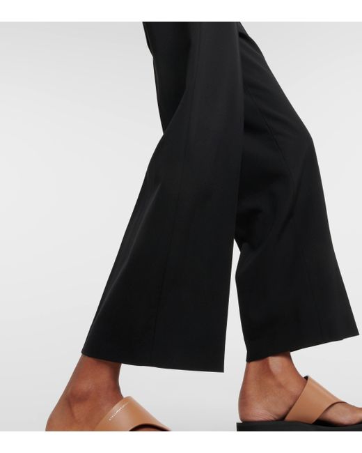 Pantalon droit en laine melangee Stella McCartney en coloris Black