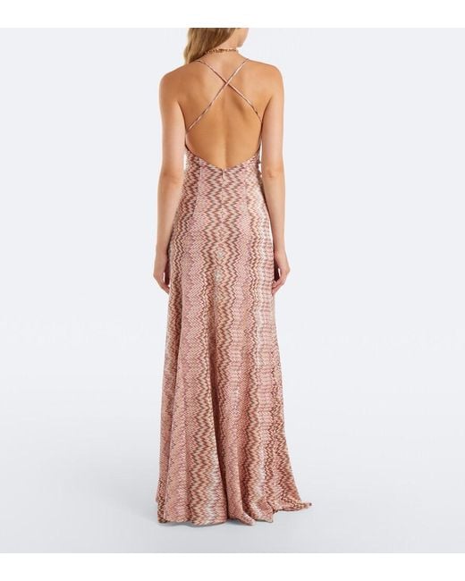 Missoni Pink Zigzag Maxi Dress