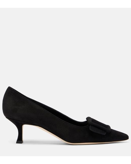 Escarpins Maysalepump 50 En Daim Manolo Blahnik en coloris Black