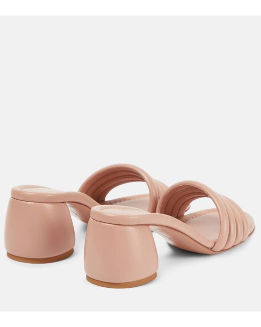 Gianvito Rossi Pink Malou 60 Leather Mules