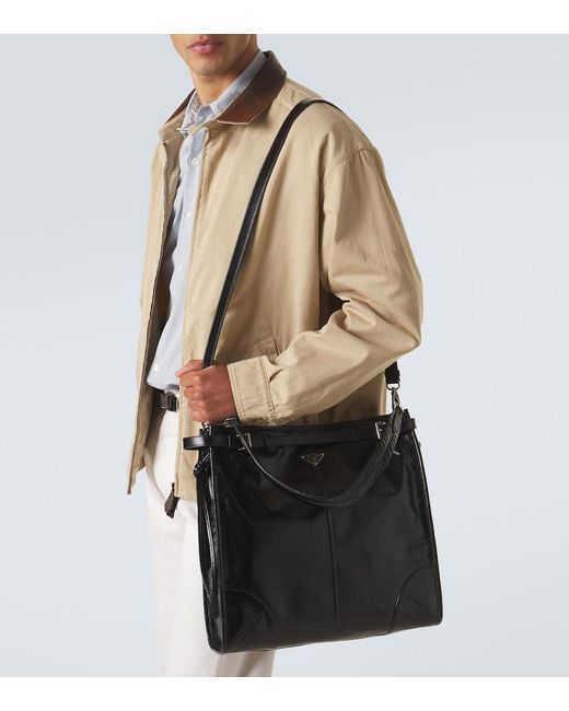 Prada Black Bonnie Leather Shoulder Bag for men
