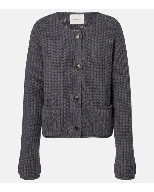 Lisa Yang Gray Suzie Cashmere Cardigan