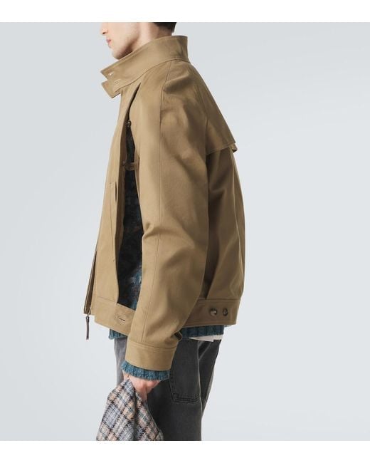 Loewe Natural Layered Cotton Gabardine Jacket for men