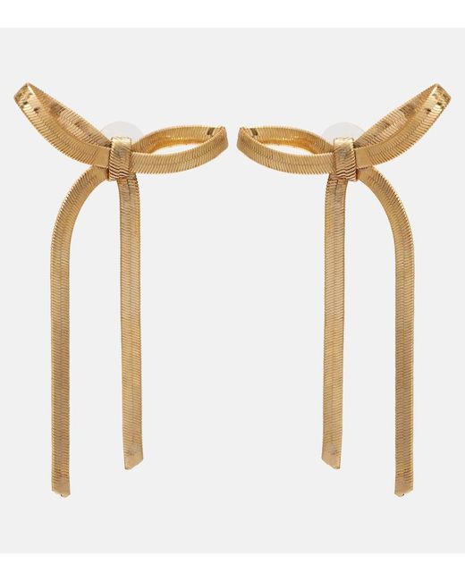 Orecchini Pendenti Gretta Bagnati di Jennifer Behr in White