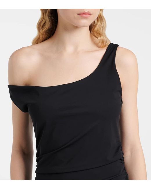 Rohe Black One-Shoulder-Maxikleid