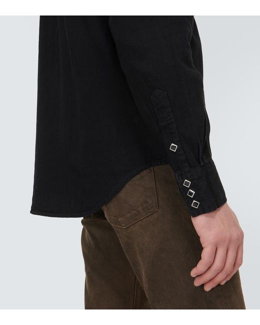 RRL Black Sawtooth West Denim Shirt for men